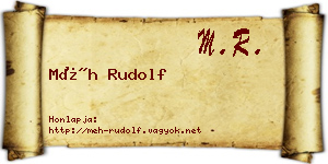 Méh Rudolf névjegykártya